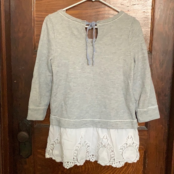 Grey and Lace Anthropologie Sweater - Picture 2 of 5
